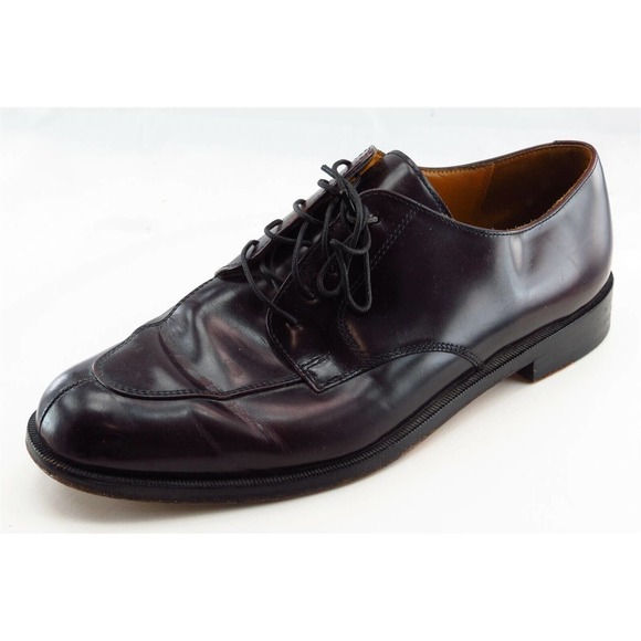 Cole Haan Shoes Sz 9 D‎ Almond Toe Brown Derby Oxfords Leather Men - Picture 1 of 8